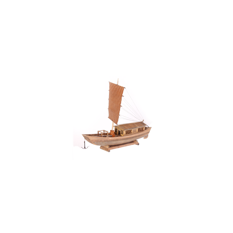 Bateau traditionnel asiatique - Bois - Long 35cm - Différents modèles