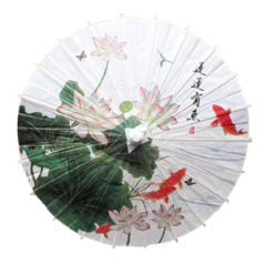 Ombrelle bambou/papier - L 42cm Diam. 60cm