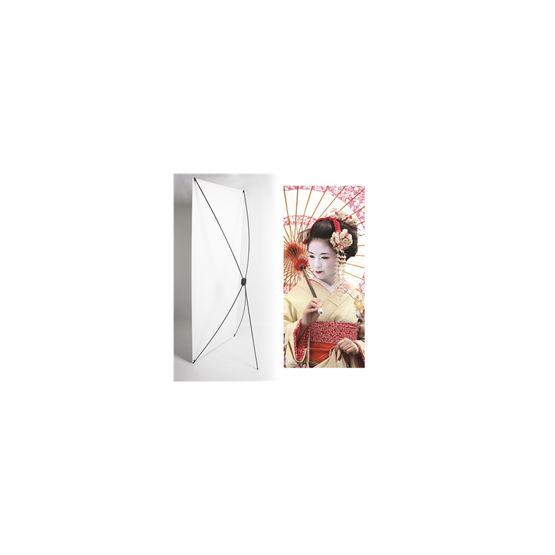 Kakemono Japonaise - 180 x 80 cm - Toile M1 avec structure X- Banner