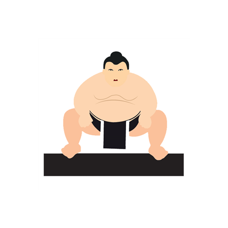 Sumo - Haut 25cm - pvc avec socle