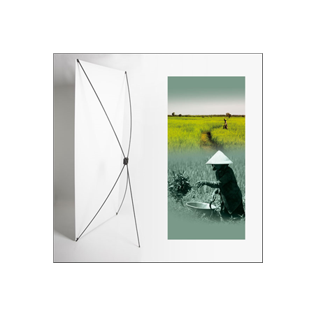 Kakemono Asie Riziere - 180 x 80 cm - Toile M1 avec structure  X- Banner