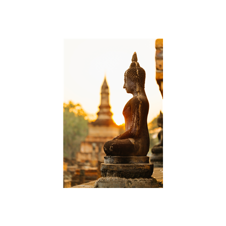 Kakemono Thailande Bouddha - 180 x 80 cm - Toile M1 avec structure X- Banner