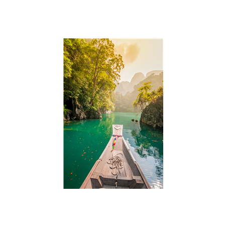 Kakemono Thailande Bateau - 180 x 80 cm - Toile M1 avec structure X- Banner