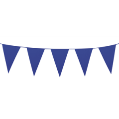 Guirlande de fanions bleus 30 x 20cm - plastique Long. 10m