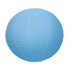 Lanterne japonaise en papier bleu lagon - Diam. 35cm