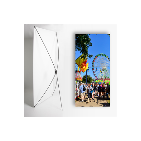 Kakemono Fête foraine 3 - 180 x 80 cm - Toile M1 avec structure X- Banner