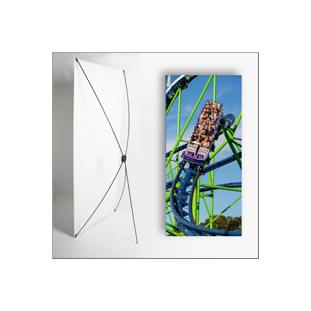 Kakemono Fête foraine 5 - 180 x 80 cm - Toile M1 avec structure X- Banner