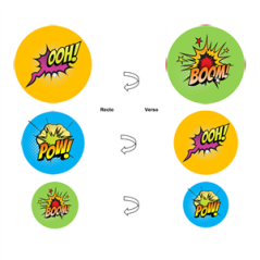 Mobiles Super héros x3 modèles R/V - carton - Diam. 39-29-20cm