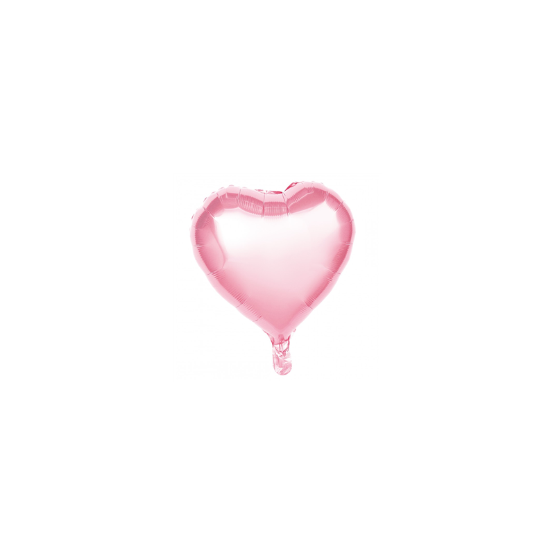 Ballon mylar coeur rose métallisé - 45cm