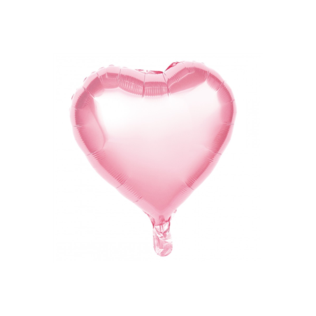 Ballon mylar coeur rose métallisé - 45cm