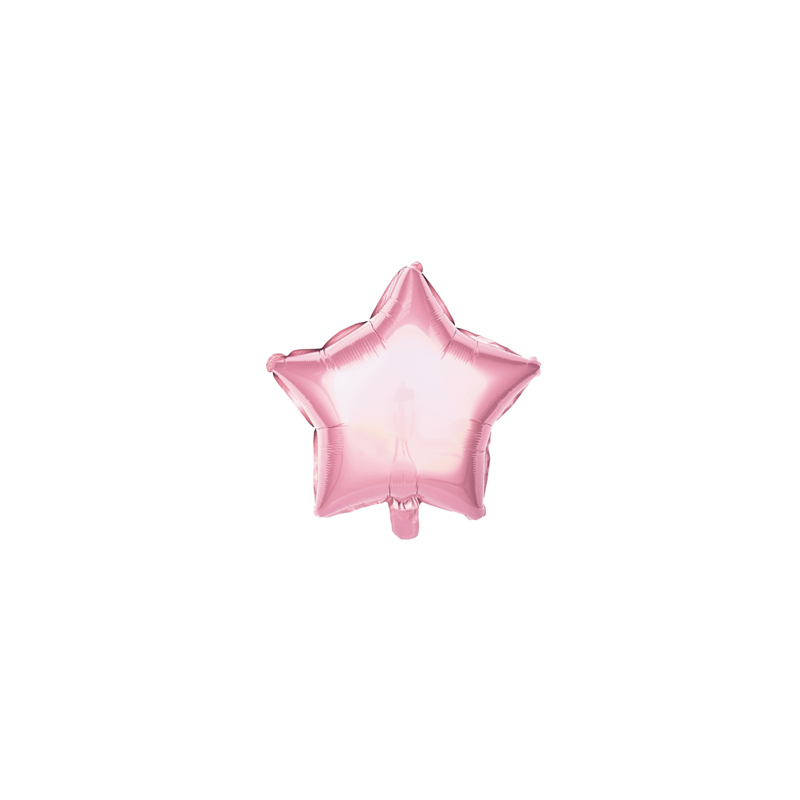 Ballon étoile rose métallisé - 40cm