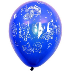 Ballon multicolore motif carnaval x8 - Diam. 29cm