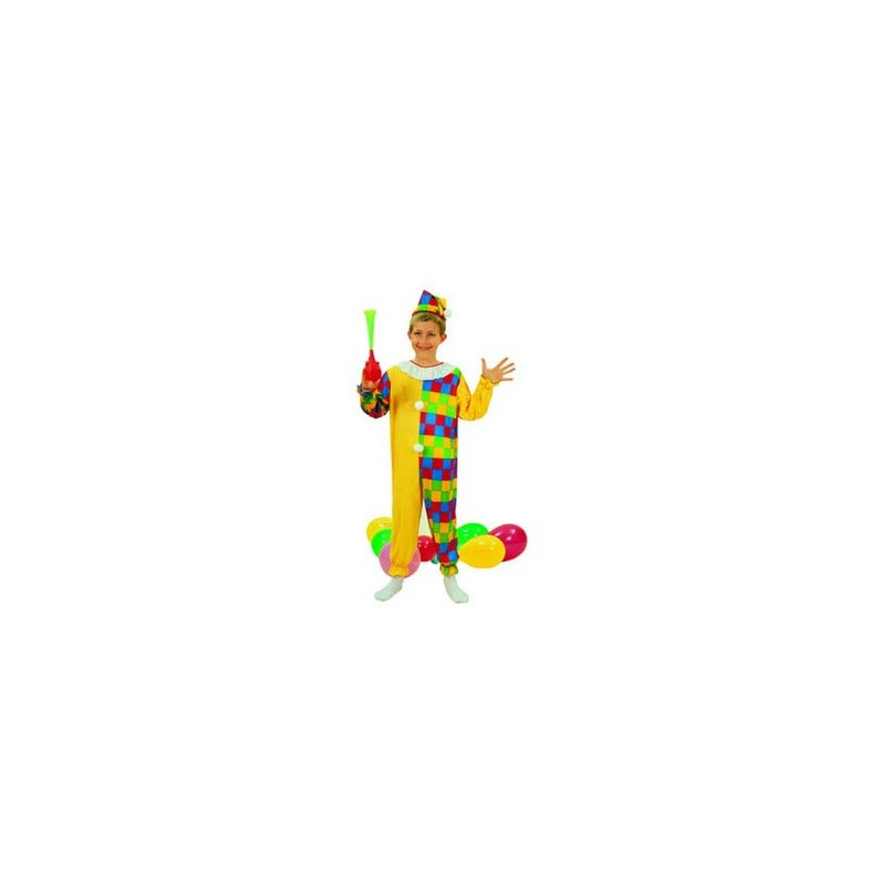 Costume clown - polyester - 7/9 ans*