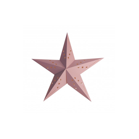 Lanterne étoile rose pastel carton - Diam. 60cm