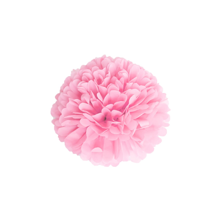 Pompon rose vintage papier de soie - Diam. 40cm