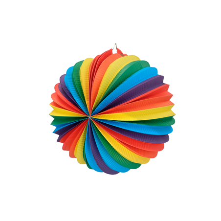 Lampion rond multicolore papier - Diam. 25cm