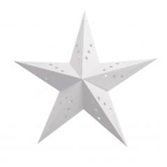 Lanterne étoile blanche carton - Diam. 60cm