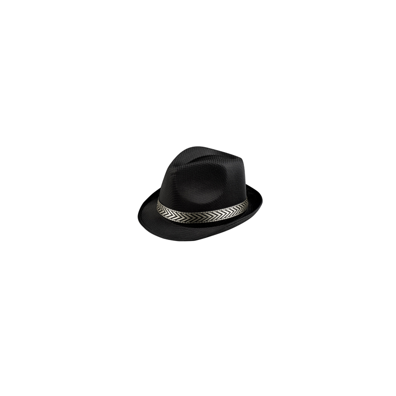 Chapeau Funky noir - Polyester / Taille Adulte - haut 13 cm diam 29 cm