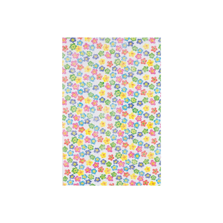 Chemin de table fleurs multicolores 30cm x 5m