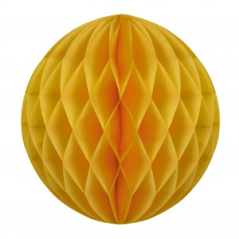 Boule jaune moutarde papier - Diam. 30cm