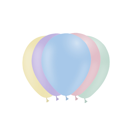 Ballon pastel multicolore x10 - Diam. 29cm