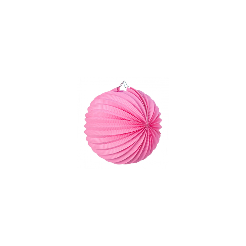 Lampion rond vieux rose papier - Diam. 20cm