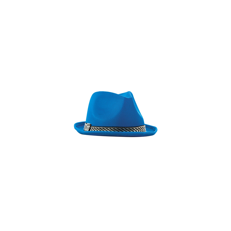 Chapeau Funky bleu - Polyester / Taille Adulte - haut 13 cm diam 29 cm