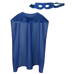 Set de super héro bleu (loup et cape 90 cm)