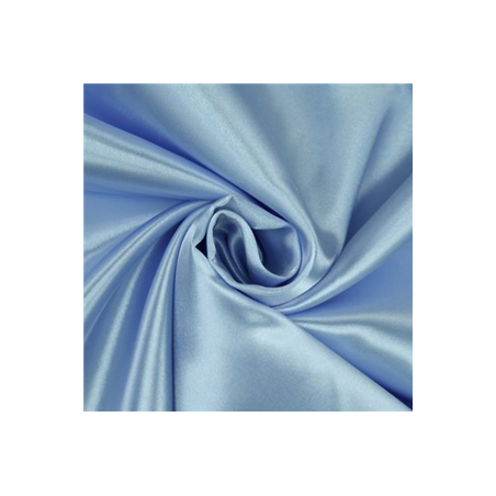 Tissu satin bleu ciel - Larg. 150cm (vendu au mètre)