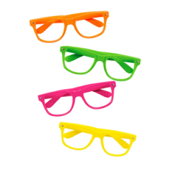 Paire de lunettes Party fluos (4 couleurs) - Taille adulte