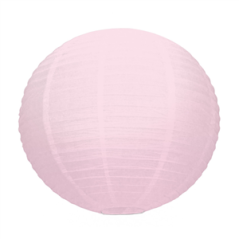 Lanterne japonaise en papier rose vintage - Diam. 35cm