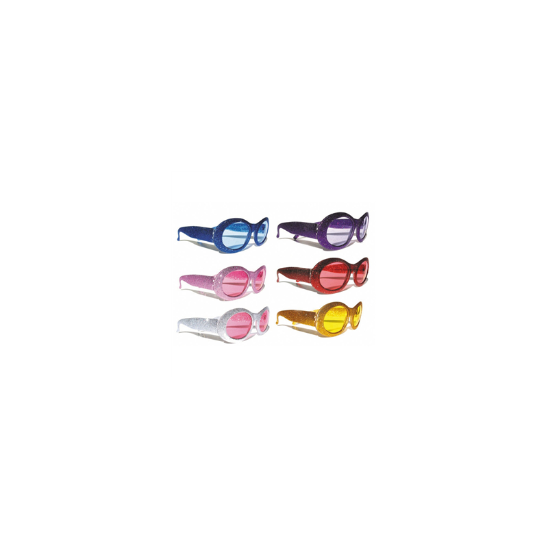 Paire de lunettes à paillettes - différents coloris