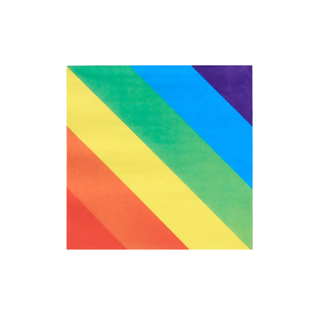 Lot de 20 Serviettes en papier Arc-en-ciel (33 x 33 cm)