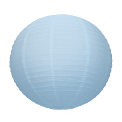 Lanterne japonaise en papier bleu pastel - Diam. 35cm