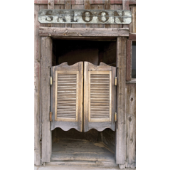 Kakemono Western Saloon - 180 x 80 cm - Toile M1 avec structure X- Banner