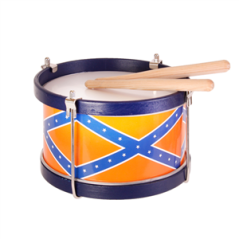 Tambour de fanfare avec baguette bois - Diam 21cm