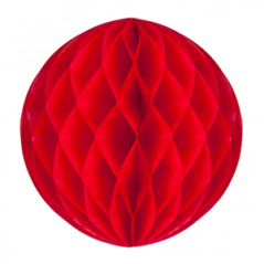 Boule rouge papier - Diam. 20cm