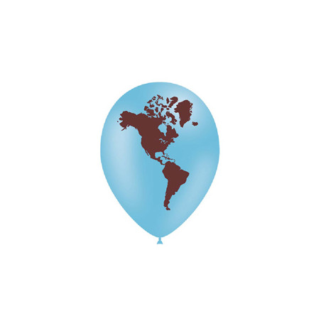 Ballon Mappemonde x8 - Diam. 28cm
