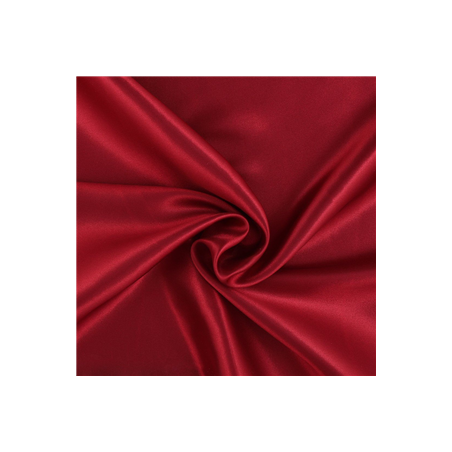 Tissu satin bordeaux - Larg. 150cm (vendu au mètre)