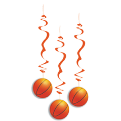 Lot de 6 tourbillons ballon de basket - Haut. 80cm