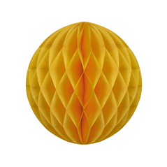 Boule jaune moutarde papier - Diam. 12cm