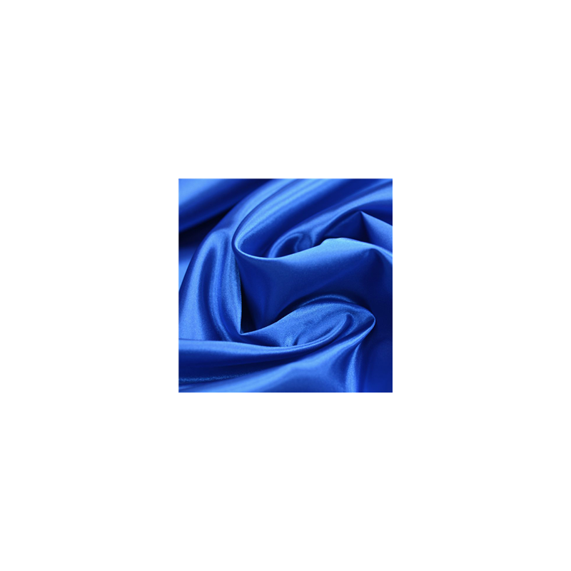 Tissu satin bleu - Larg. 150cm (vendu au mètre)