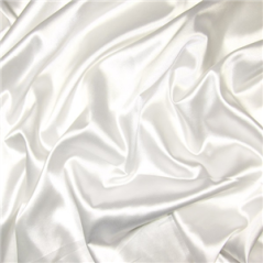 Tissu satin blanc - Larg. 150cm (vendu au mètre)