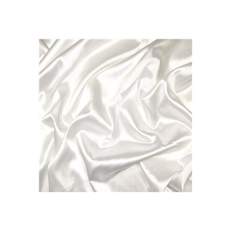 Tissu satin blanc - Larg. 150cm (vendu au mètre)