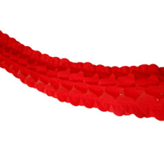 Guirlande zinnia rouge - papier Long. 450cm