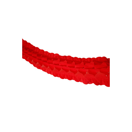 Guirlande zinnia rouge - papier Long. 450cm