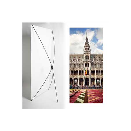 Kakemono Grand-place - 180 x 80 cm - Toile M1 avec structure X- Banner Kakemono Grand-place - 180 x 80 cm - Toile M1 avec structure X- Banner