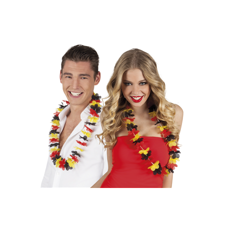 Collier de fleurs aux couleurs de la Belgique