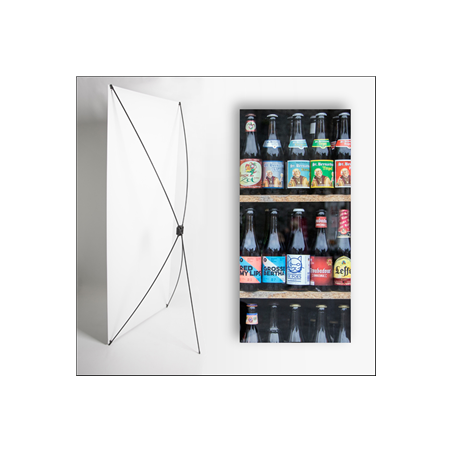 Kakemono Belgique Bieres  - 180 x 80 cm sur Toile M1 avec structure  X- Banner