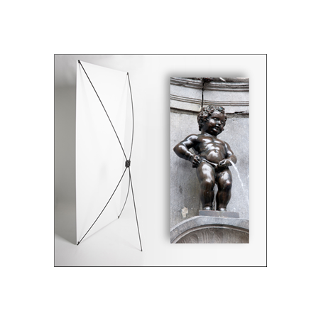 Kakemono Belgique Manneken pis-180 x 80 cm sur Toile M1 avec structure X- Banner Kakemono Belgique Manneken pis-180 x 80 cm sur Toile M1 avec structure X- Banner